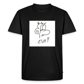 Euh - T-shirt Premium bio Homme - noir - Devant - Nico (187cm)
