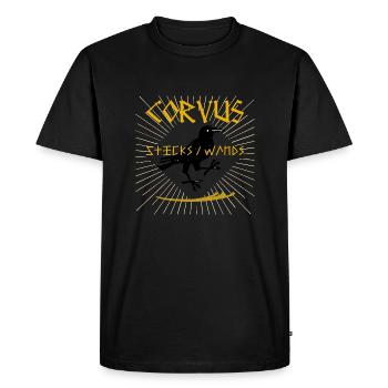 Corvus Sticks & Wands - Men's Premium Organic T-Shirt - black - Front - Nico (187cm)