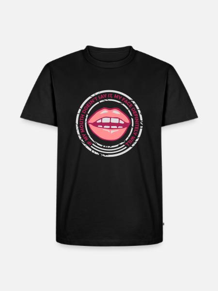 my face definitely will - Men's Premium Organic T-Shirt - black