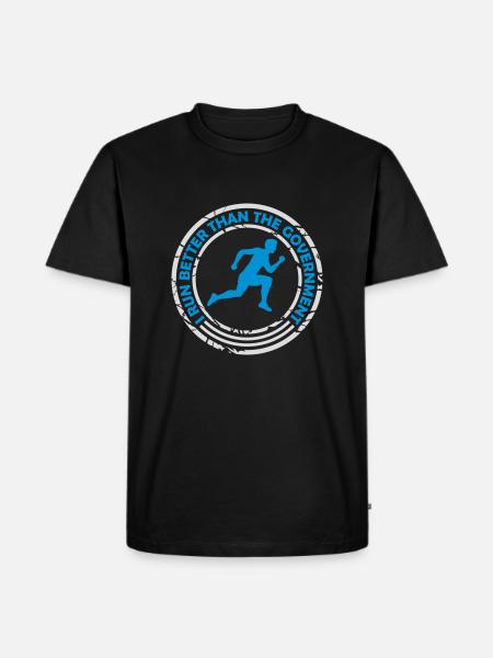 run better than government - Men's Premium Organic T-Shirt - black