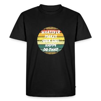 Make your soul happy - Men's Premium Organic T-Shirt - black - Front - Nico (187cm)
