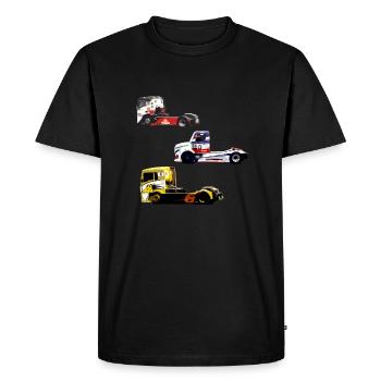 Racing Truck Sticker Pack - Men's Premium Organic T-Shirt - black - Front - Nico (187cm)