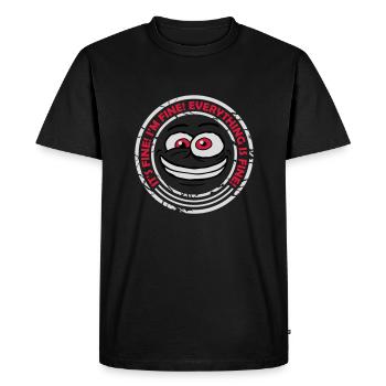 everything is fine quote - Men's Premium Organic T-Shirt - black - Front - Nico (187cm)