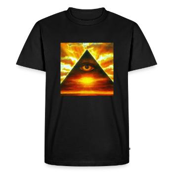 Solar Eye - Men's Premium Organic T-Shirt - black - Front - Nico (187cm)