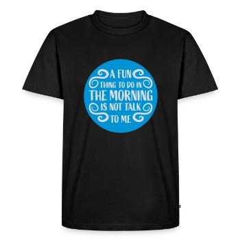 ne me parle pas - T-shirt Premium bio Homme - noir - Devant - Nico (187cm)