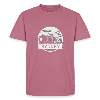 Ville de Sydney - T-shirt Premium bio Homme - mauve - Devant - Nico (187cm)
