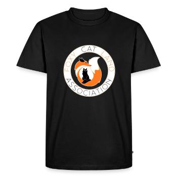 FOXY CAT LAND rond HD centre blanc - T-shirt Premium bio Homme - noir - Devant - Nico (187cm)
