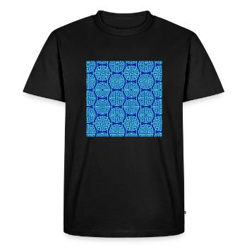 Modèle chinois - T-shirt Premium bio Homme - noir - Devant - Nico (187cm)