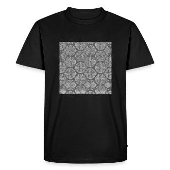 Modèle chinois - T-shirt Premium bio Homme - noir - Devant - Nico (187cm)
