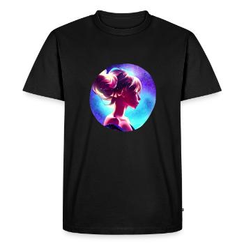 ANIME SPACE GIRL - Men's Premium Organic T-Shirt - black - Front - Nico (187cm)
