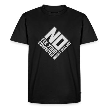 not fix your computer - Men's Premium Organic T-Shirt - black - Front - Nico (187cm)