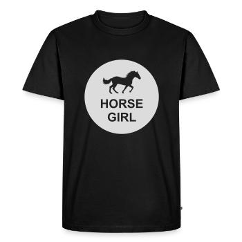 Citation de fille de cheval disant - T-shirt Premium bio Homme - noir - Devant - Nico (187cm)