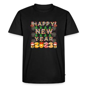 Christmas Approaching Merry Christmas - Men's Premium Organic T-Shirt - black - Front - Nico (187cm)