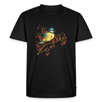 Colorful bird - Men's Premium Organic T-Shirt - black - Front - Nico (187cm)