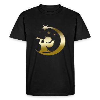 Merry Christmas Christmas xmas holiday winter santa nordic - Men's Premium Organic T-Shirt - black - Front - Nico (187cm)