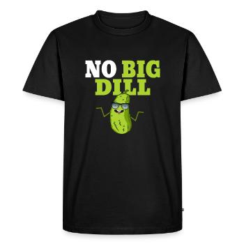 No Big Dill Pickle Cucumber - Men's Premium Organic T-Shirt - black - Front - Nico (187cm)