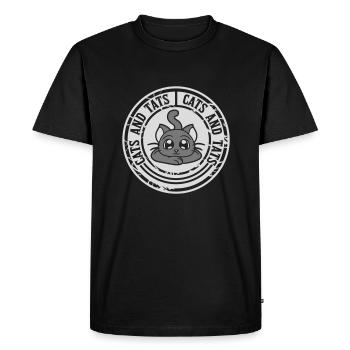 Citation de chats et de tats - T-shirt Premium bio Homme - noir - Devant - Nico (187cm)