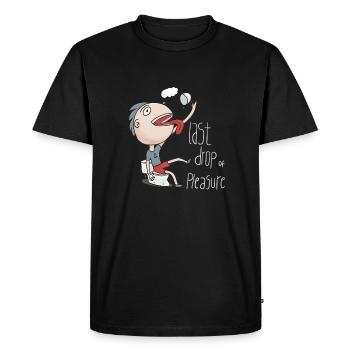 last drop of pleasure - Men's Premium Organic T-Shirt - black - Front - Nico (187cm)