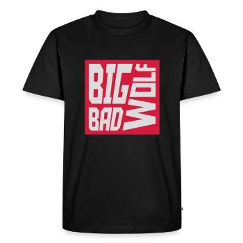 Citation du Grand Méchant Loup - T-shirt Premium bio Homme - noir - Devant - Nico (187cm)