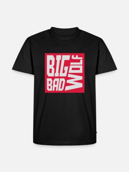 big bad wolf quote - Men's Premium Organic T-Shirt - black
