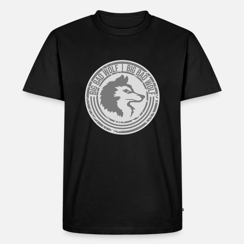 big bad wolf Zitat - Männer Premium Bio T-Shirt - Schwarz