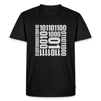 Binary Code Program Language - Men's Premium Organic T-Shirt - black - Front - Nico (187cm)