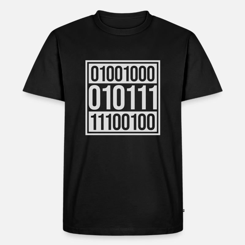 Binär Code Programm Sprache - Männer Premium Bio T-Shirt - Schwarz