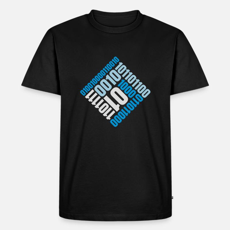 Binär Code Programm Sprache - Männer Premium Bio T-Shirt - Schwarz