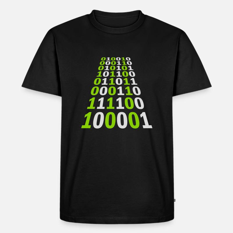 Binary Code Program Language - Men's Premium Organic T-Shirt - black
