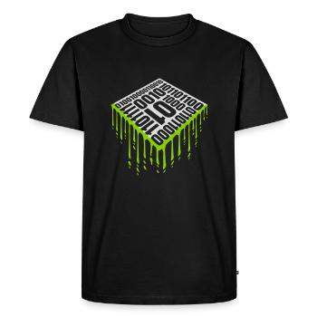 Binary Code Program Language - Men's Premium Organic T-Shirt - black - Front - Nico (187cm)