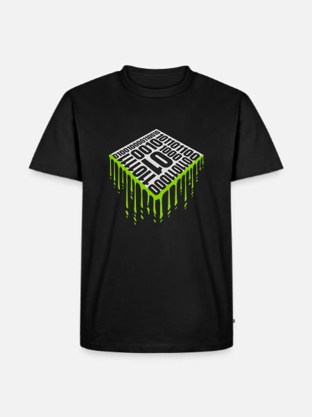 Binär Code Programm Sprache - Männer Premium Bio T-Shirt - Schwarz