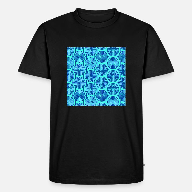 Chinesisches Muster - Männer Premium Bio T-Shirt - Schwarz