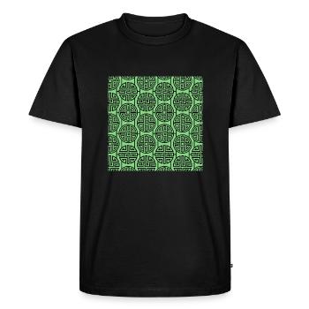 Modèle chinois - T-shirt Premium bio Homme - noir - Devant - Nico (187cm)