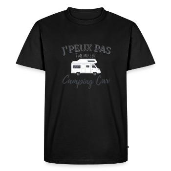 J'peux pas j'me barre en camping car - T-shirt Premium bio Homme - noir - Devant - Nico (187cm)