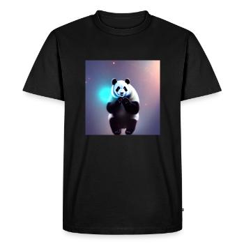 A panda for every heart - Men's Premium Organic T-Shirt - black - Front - Nico (187cm)