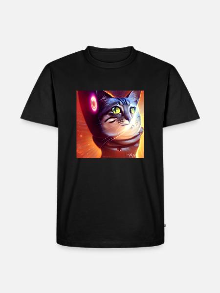 The Universe Cat - Men's Premium Organic T-Shirt - black
