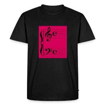 Clefs musicales - T-shirt Premium bio Homme - noir - Devant - Nico (187cm)