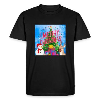 Joyeux Noël, Noël - T-shirt Premium bio Homme - noir - Devant - Nico (187cm)