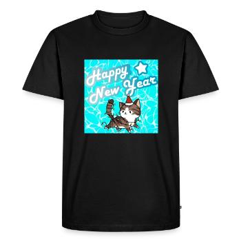 Happy new year - Men's Premium Organic T-Shirt - black - Front - Nico (187cm)