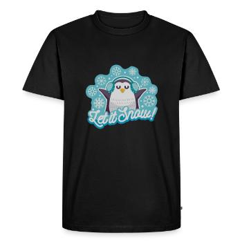 Laissez la neige! - T-shirt Premium bio Homme - noir - Devant - Nico (187cm)