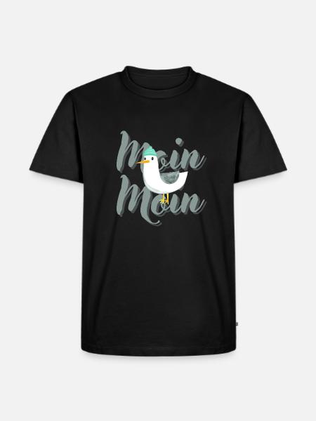 Moin Moin - Männer Premium Bio T-Shirt - Schwarz