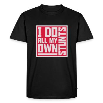 Toutes mes propres cascades - T-shirt Premium bio Homme - noir - Devant - Nico (187cm)