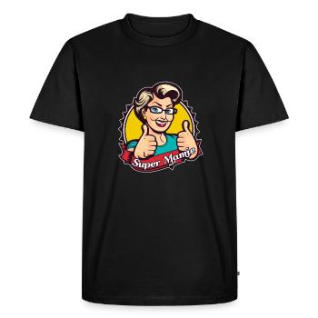 Super mamie - T-shirt Premium bio Homme - noir - Devant - Nico (187cm)