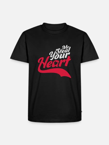 Mr steal your heart - Men's Premium Organic T-Shirt - black