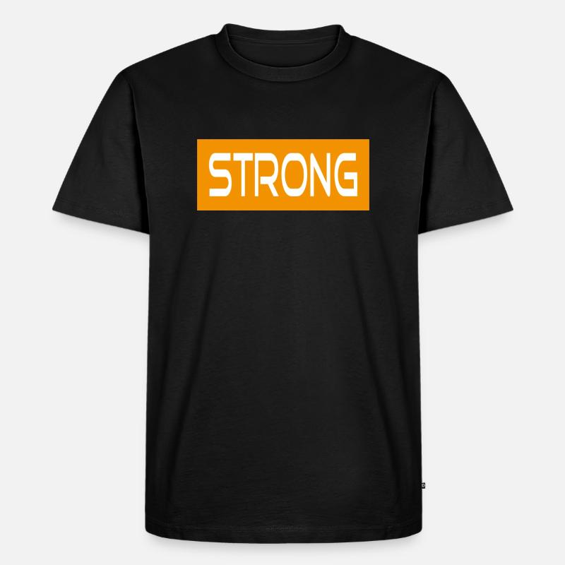 STRONG - Männer Premium Bio T-Shirt - Schwarz