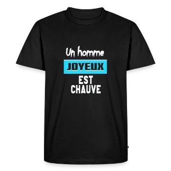 Idee cadeaux homme original , idee cadeaux homme - T-shirt Premium bio Homme - noir - Devant - Nico (187cm)