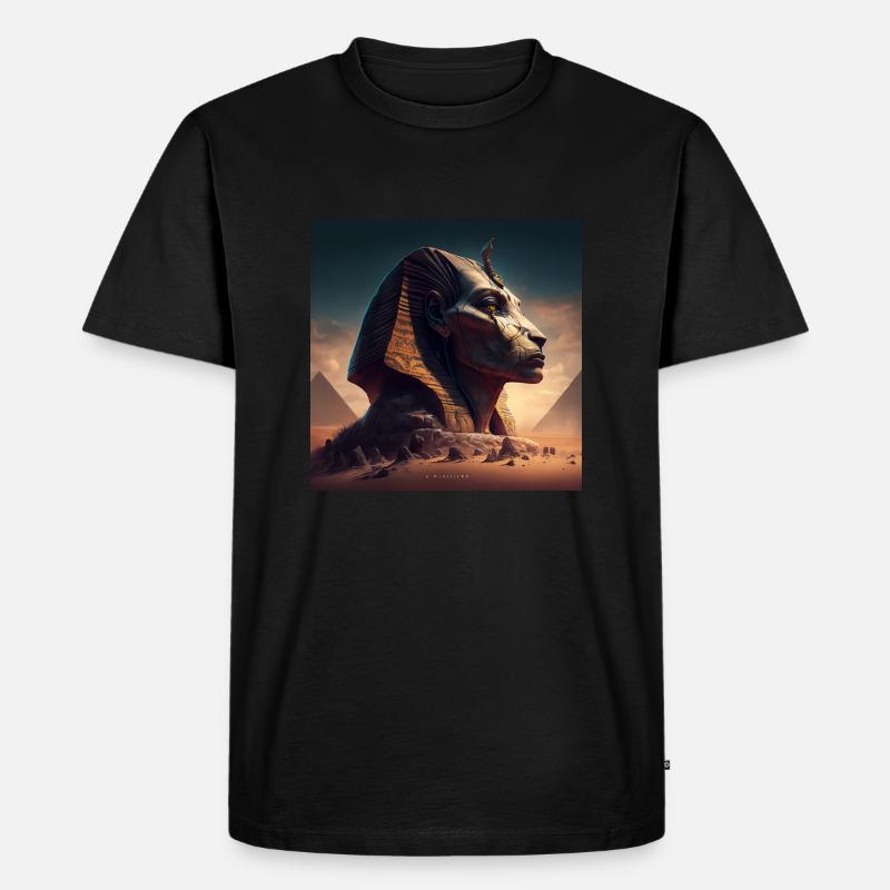 Transformierte Sphinix Staue - Männer Premium Bio T-Shirt - Schwarz