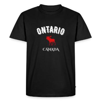 Ontario canada - T-shirt Premium bio Homme - noir - Devant - Nico (187cm)