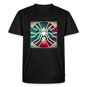 Spider colorful - Men's Premium Organic T-Shirt - black - Front - Nico (187cm)