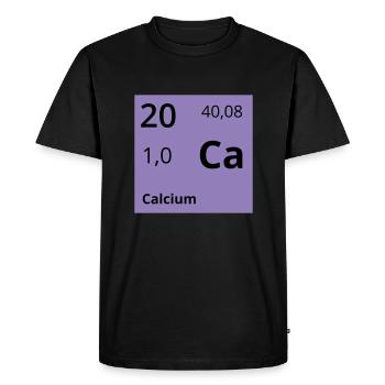 Calcium - Männer Premium Bio T-Shirt - Schwarz - Vorne - Nico (187cm)